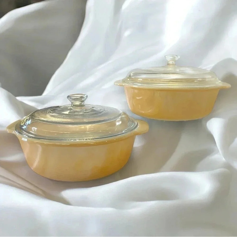 Fire King by Anchor Hocking 2 Qt & 1 1/2 Qt Casserole Dishes